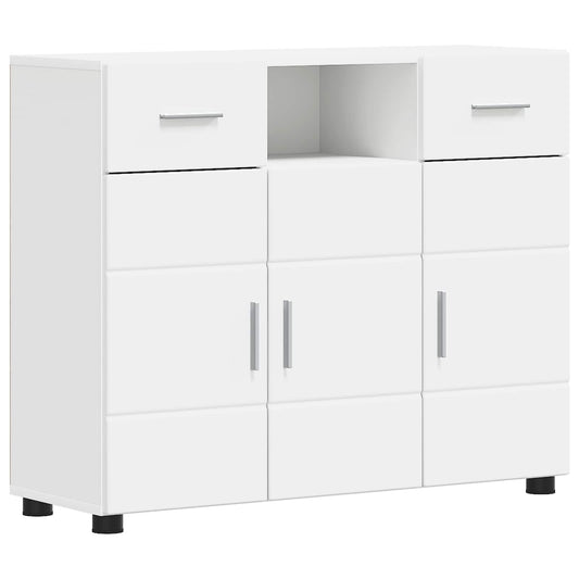 Wooden Cabinet White 88.5 x 30.5 x 73 cm Engineered Wood Wooden Cabinet White 88.5 x 30.5 x 73 cm Engineered Wood