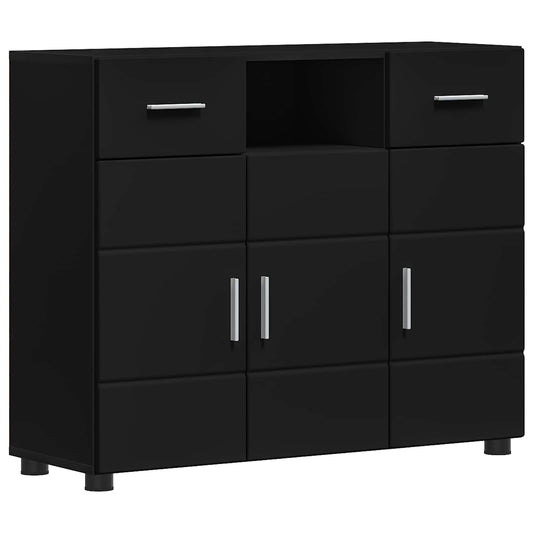 Wooden Cabinet Black 88.5 x 30.5 x 73 cm Engineered Wood Wooden Cabinet Black 88.5 x 30.5 x 73 cm Engineered Wood
