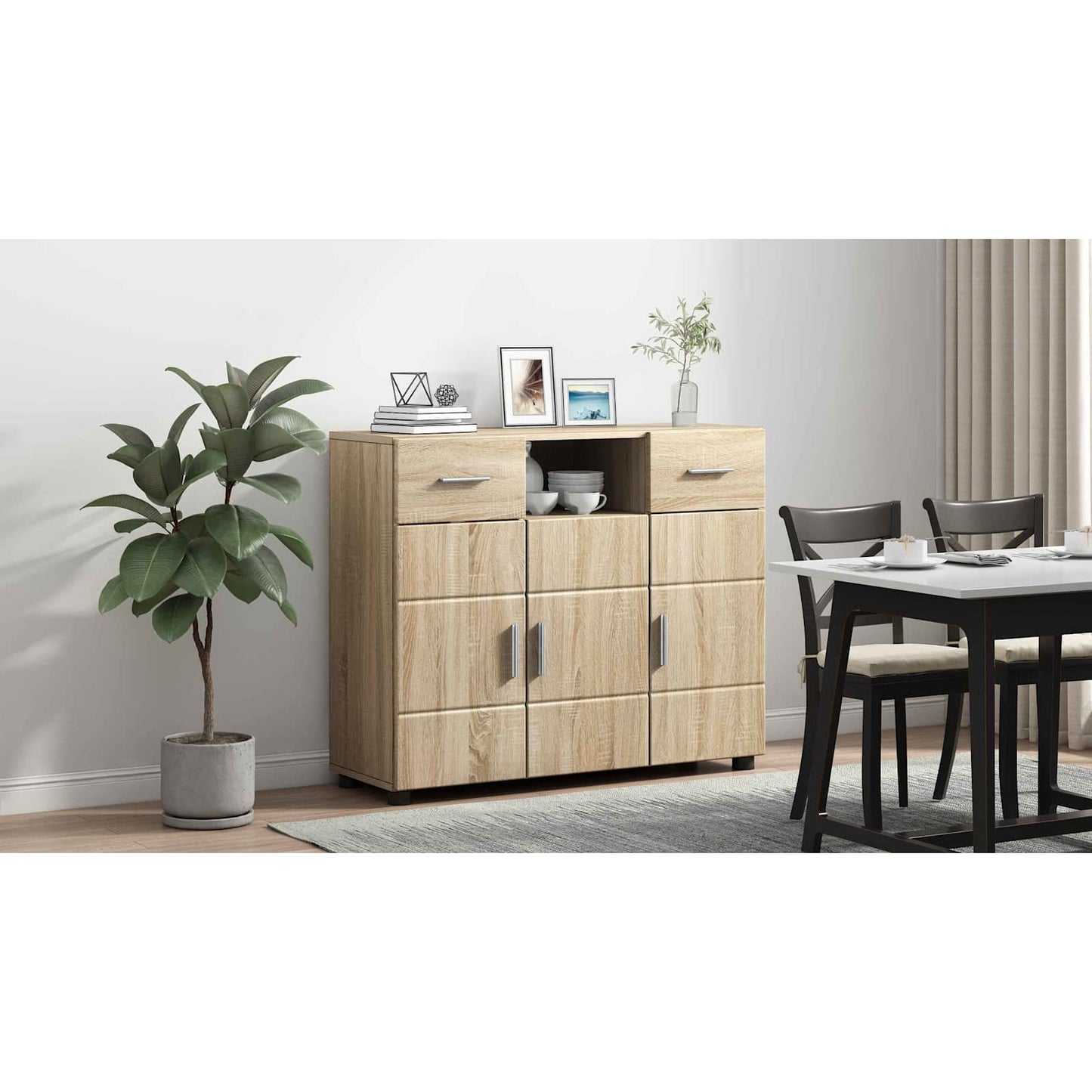 Wooden Cabinet Sonoma Oak 88.5 x 30.5 x 73 cm Engineered Wood