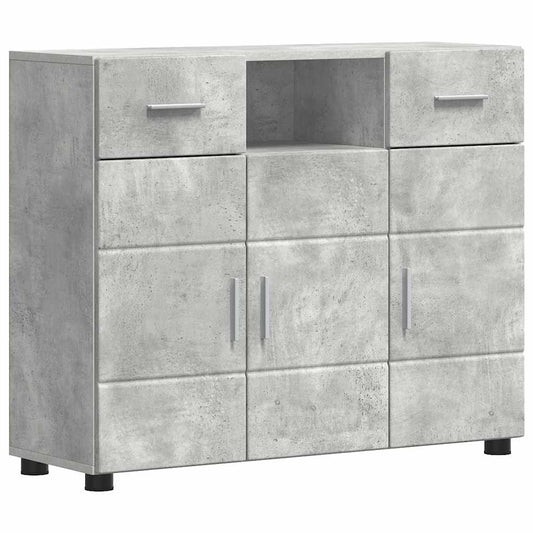 Sideboard Concrete grey 88.5 x 30.5 x 73 cm Engineered Wood Sideboard Concrete grey 88.5 x 30.5 x 73 cm Engineered Wood