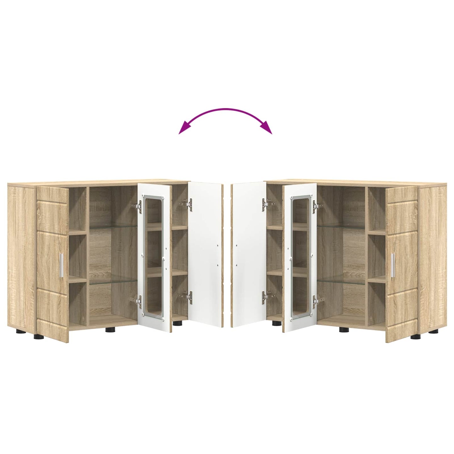 Wooden Cabinet Sonoma Oak 88.5 x 30.5 x 73 cm Engineered Wood