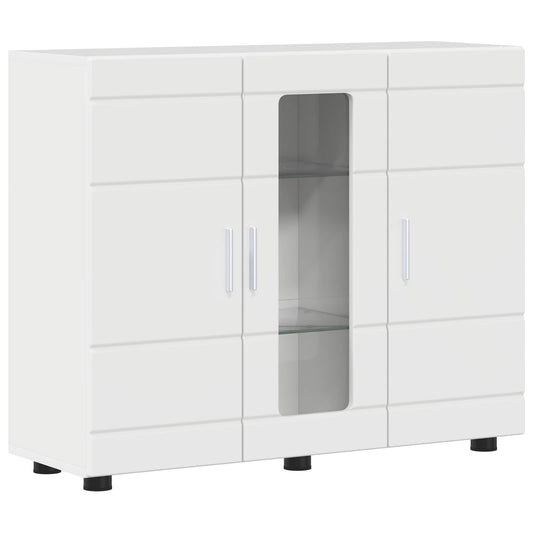 Wooden Cabinet High Gloss White 88.5 x 30.5 x 73 cm Wooden Cabinet High Gloss White 88.5 x 30.5 x 73 cm