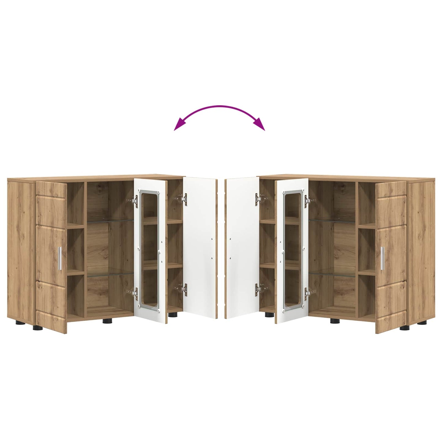 Wooden Cabinet Artisan Oak 88.5 x 30.5 x 73 cm Engineered Wood