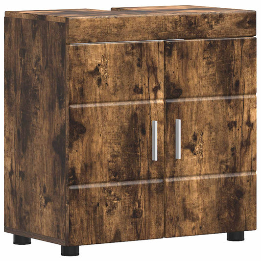 Bathroom Cabinet Set TULUM Smoked Oak 60 x 34 x 63 cm Bathroom Cabinet Set TULUM Smoked Oak 60 x 34 x 63 cm