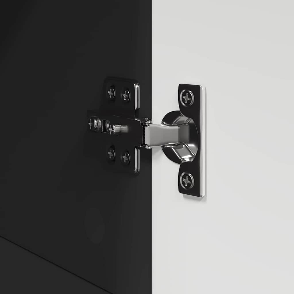 Bathroom Cabinet Set with Drawer TULUM Black 37 x 31.5 x 82 cm