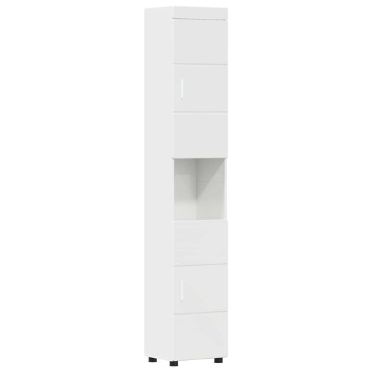 Bathroom Cabinet Set TULUM High Gloss White 37 x 31.5 x 203 cm Bathroom Cabinet Set TULUM High Gloss White 37 x 31.5 x 203 cm