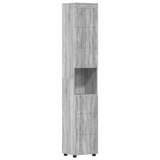Bathroom Cabinet Set TULUM Grey Sonoma 37 x 31.5 x 203 cm Bathroom Cabinet Set TULUM Grey Sonoma 37 x 31.5 x 203 cm
