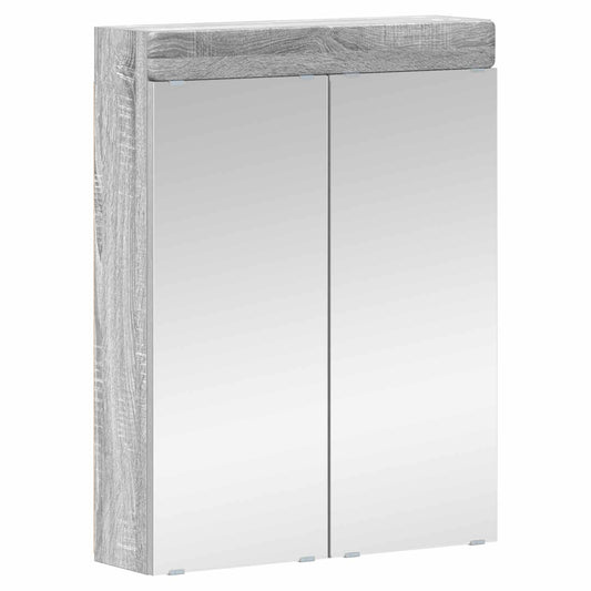 Bathroom Mirror Cabinet TULUM Grey Sonoma 60 x 16.5 x 78 cm Bathroom Mirror Cabinet TULUM Grey Sonoma 60 x 16.5 x 78 cm