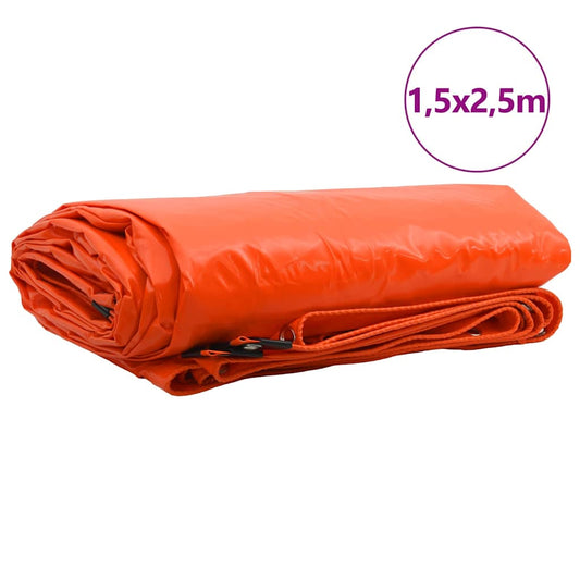 Tarpaulin 650g / m² Orange 1.5 x 2.5 m Canvas with PVC Coating Tarpaulin 650g / m² Orange 1.5 x 2.5 m Canvas with PVC Coating