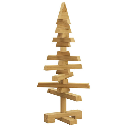 Wooden Christmas Tree with Stand Brown 60 cm Solid pine wood Wooden Christmas Tree with Stand Brown 60 cm Solid pine wood