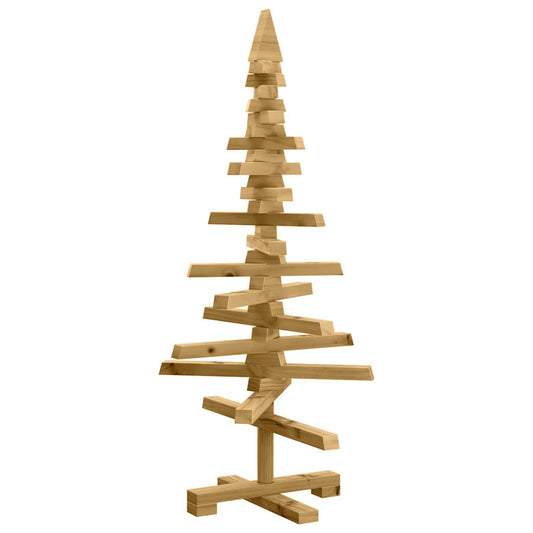 Wooden Christmas Tree with Stand Brown 90 cm Solid pine wood Wooden Christmas Tree with Stand Brown 90 cm Solid pine wood