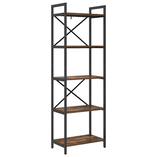 Bookshelf 5-Tier 56 x 34 x 171 cm Engineered Wood Smoked Oak Bookshelf 5-Tier 56 x 34 x 171 cm Engineered Wood Smoked Oak