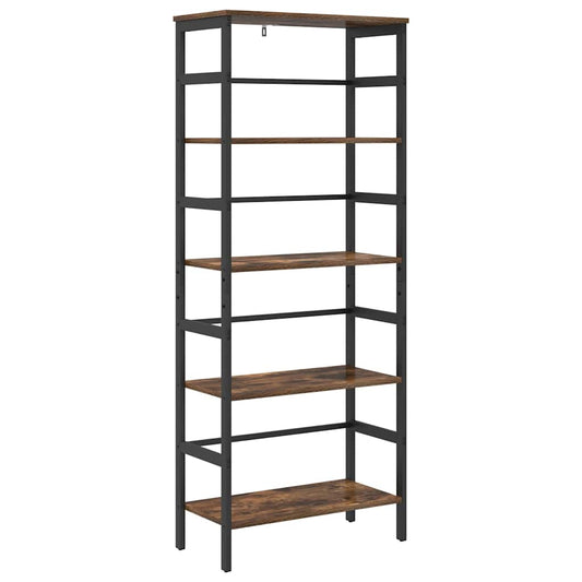 Bookshelf 4-Tier 60 x 29.5 x 149 cm Engineered Wood Smoked Oak Bookshelf 4-Tier 60 x 29.5 x 149 cm Engineered Wood Smoked Oak