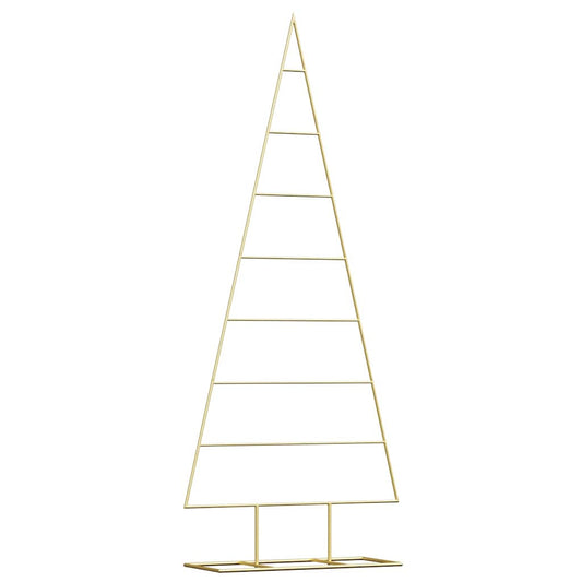 Metal Christmas Tree with Stand Gold 150 cm Powder-coated steel Metal Christmas Tree with Stand Gold 150 cm Powder-coated steel