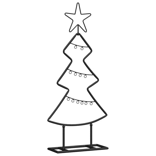 Metal Christmas Tree with Stand Black 60 cm Steel Metal Christmas Tree with Stand Black 60 cm Steel