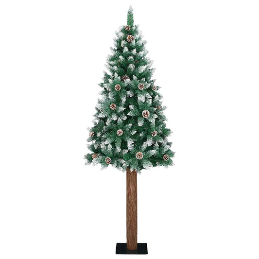 Slim Christmas Tree Green 180 cm PVC and Solid Pine wood Slim Christmas Tree Green 180 cm PVC and Solid Pine wood