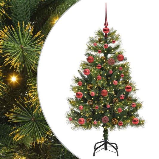 Artificial Hinged Christmas Tree with Cones Green 120 cm Artificial Hinged Christmas Tree with Cones Green 120 cm