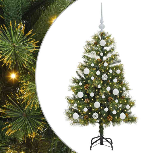 Artificial Hinged Christmas Tree with Cones Green 120 cm Artificial Hinged Christmas Tree with Cones Green 120 cm