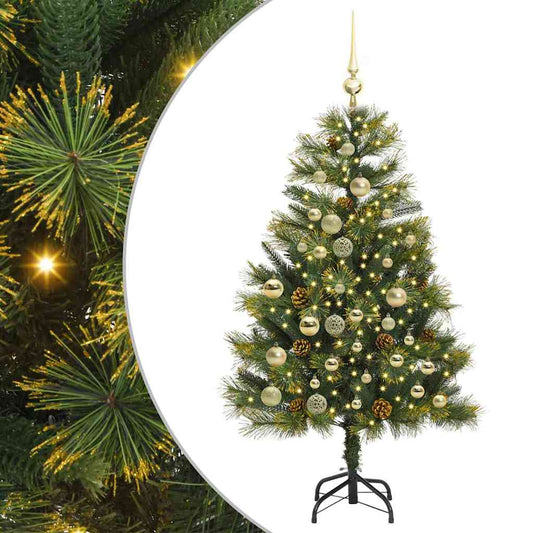 Artificial Hinged Christmas Tree with Cones Green 120 cm Artificial Hinged Christmas Tree with Cones Green 120 cm