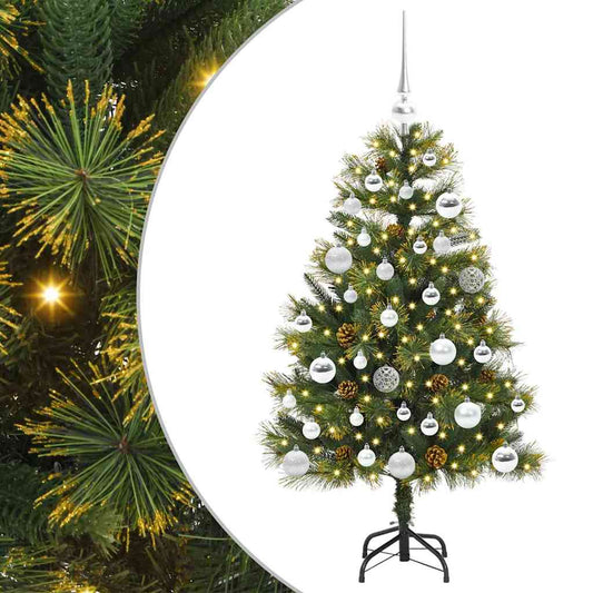 Artificial Hinged Christmas Tree with Cones Green 120 cm Artificial Hinged Christmas Tree with Cones Green 120 cm