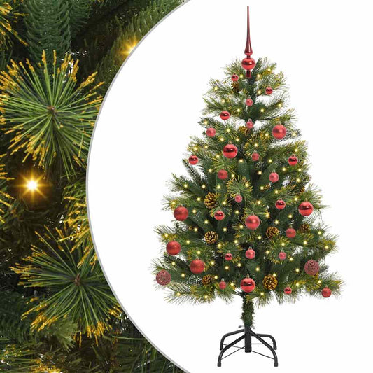 Artificial Hinged Christmas Tree with Cones Green 150 cm Artificial Hinged Christmas Tree with Cones Green 150 cm