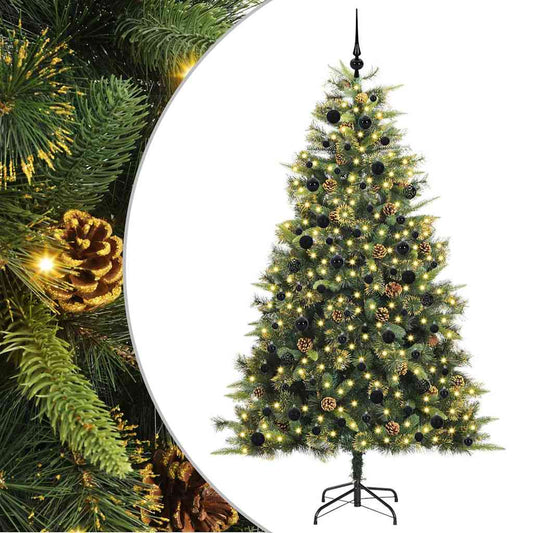 Artificial Hinged Christmas Tree with Cones Green 240 cm Artificial Hinged Christmas Tree with Cones Green 240 cm