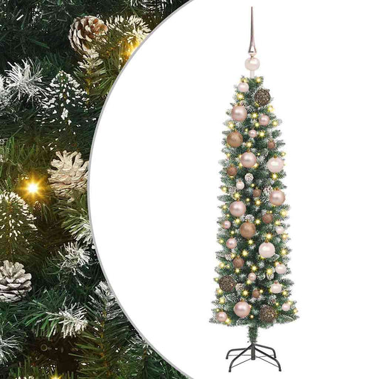 Artificial Slim Christmas Tree Green and White 120 cm Artificial Slim Christmas Tree Green and White 120 cm