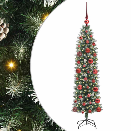 Artificial Slim Christmas Tree Green and White 120 cm Artificial Slim Christmas Tree Green and White 120 cm