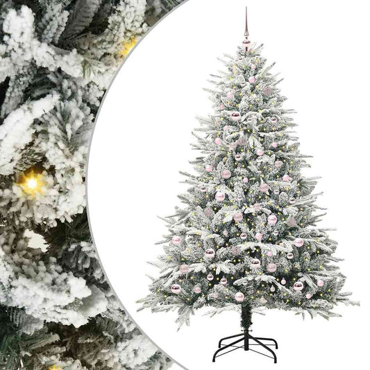 Artificial Pre-lit Christmas Tree with Ball Set Green 210 cm Artificial Pre-lit Christmas Tree with Ball Set Green 210 cm