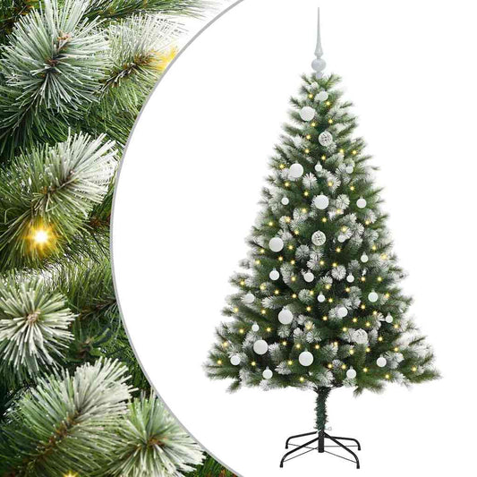 Artificial Hinged Christmas Tree with Flocked Snow 150 cm Artificial Hinged Christmas Tree with Flocked Snow 150 cm