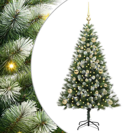 Artificial Hinged Christmas Tree with Flocked Snow 150 cm Artificial Hinged Christmas Tree with Flocked Snow 150 cm