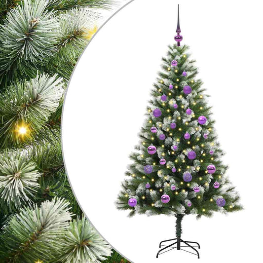 Artificial Hinged Christmas Tree with Flocked Snow 150 cm Artificial Hinged Christmas Tree with Flocked Snow 150 cm