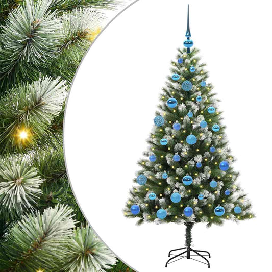 Artificial Hinged Christmas Tree with Flocked Snow 150 cm Artificial Hinged Christmas Tree with Flocked Snow 150 cm