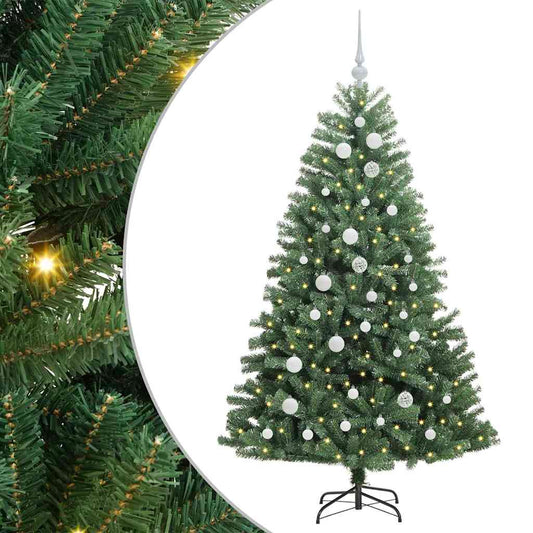 Artificial Hinged Christmas Tree Green 150 cm PVC and Metal Artificial Hinged Christmas Tree Green 150 cm PVC and Metal