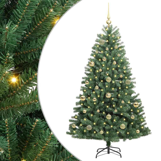Artificial Hinged Christmas Tree Green 150 cm PVC and Metal Artificial Hinged Christmas Tree Green 150 cm PVC and Metal