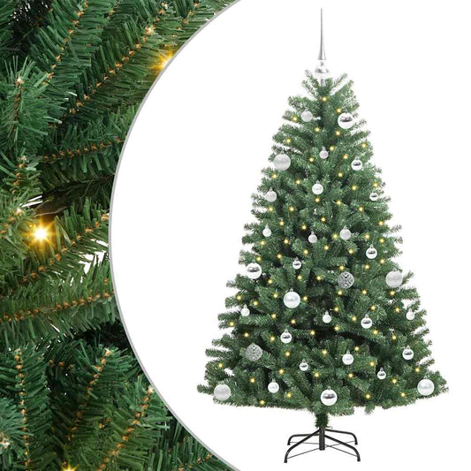 Artificial Hinged Christmas Tree Green 150 cm PVC and Metal Artificial Hinged Christmas Tree Green 150 cm PVC and Metal