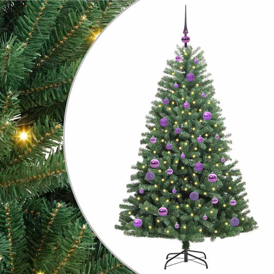 Artificial Hinged Christmas Tree Green 150 cm PVC and Metal Artificial Hinged Christmas Tree Green 150 cm PVC and Metal