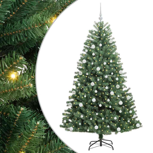 Artificial Hinged Christmas Tree Green 180 cm PVC and Metal Artificial Hinged Christmas Tree Green 180 cm PVC and Metal