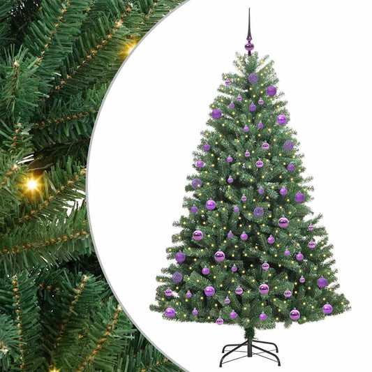 Artificial Hinged Christmas Tree Green 210 cm PVC and Metal Artificial Hinged Christmas Tree Green 210 cm PVC and Metal