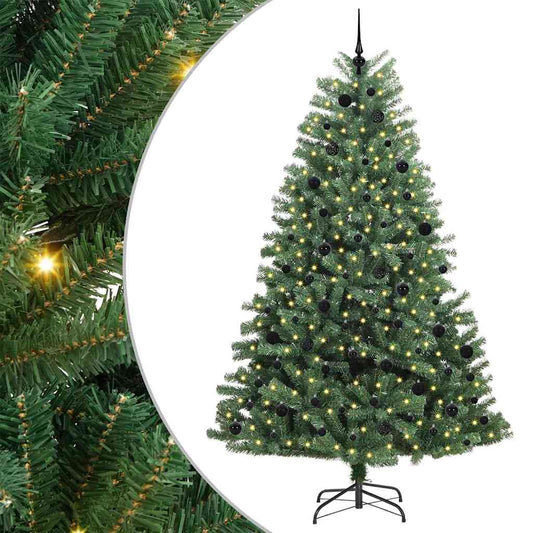 Artificial Hinged Christmas Tree Green 240 cm PVC and Metal Artificial Hinged Christmas Tree Green 240 cm PVC and Metal