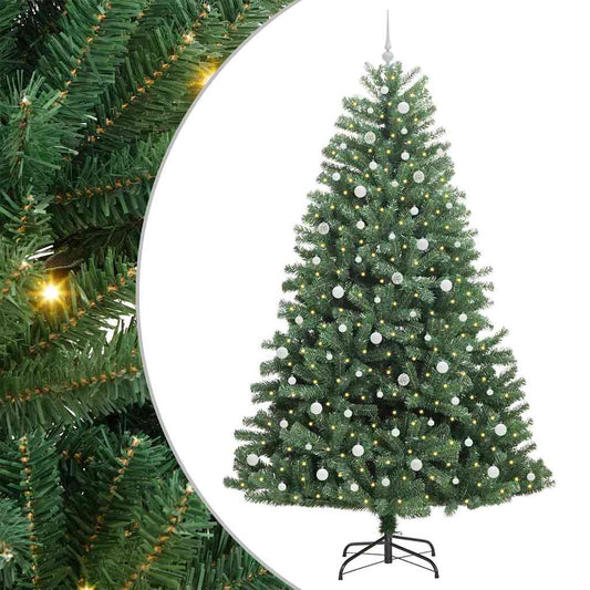 Artificial Hinged Christmas Tree Green 240 cm PVC and Metal Artificial Hinged Christmas Tree Green 240 cm PVC and Metal