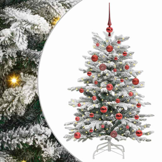 Artificial Hinged Christmas Tree White 120 cm PE and PVC Artificial Hinged Christmas Tree White 120 cm PE and PVC