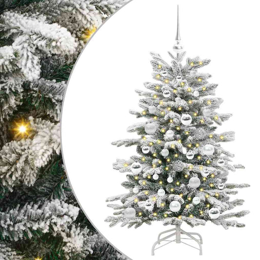Artificial Hinged Christmas Tree White 120 cm PE and PVC Artificial Hinged Christmas Tree White 120 cm PE and PVC