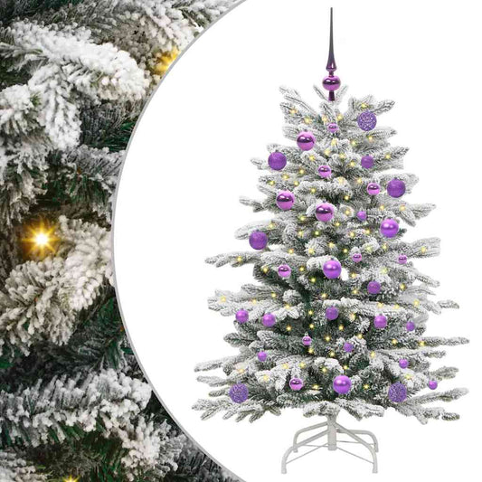 Artificial Hinged Christmas Tree White 120 cm PE and PVC Artificial Hinged Christmas Tree White 120 cm PE and PVC