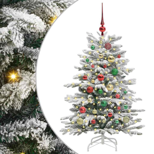 Artificial Hinged Christmas Tree White 120 cm PE and PVC Artificial Hinged Christmas Tree White 120 cm PE and PVC