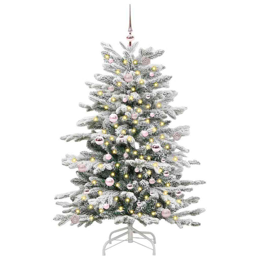 Artificial Hinged Christmas Tree White 150 cm PE and PVC Artificial Hinged Christmas Tree White 150 cm PE and PVC
