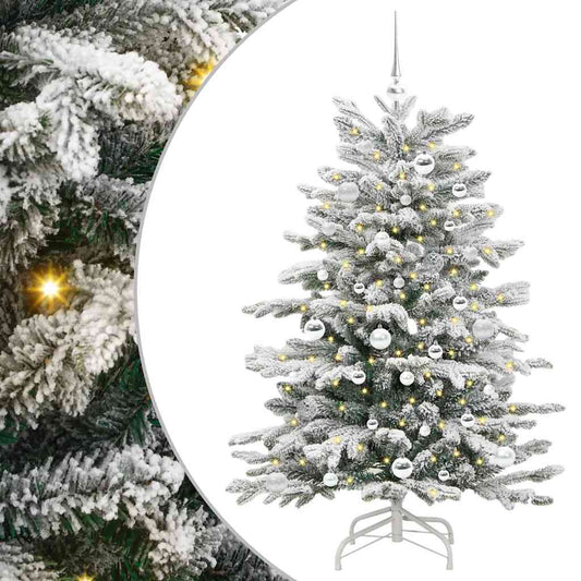 Artificial Hinged Christmas Tree White 150 cm PE and PVC Artificial Hinged Christmas Tree White 150 cm PE and PVC