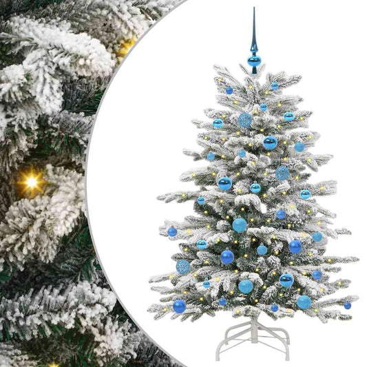 Artificial Hinged Christmas Tree White 150 cm PE and PVC Artificial Hinged Christmas Tree White 150 cm PE and PVC