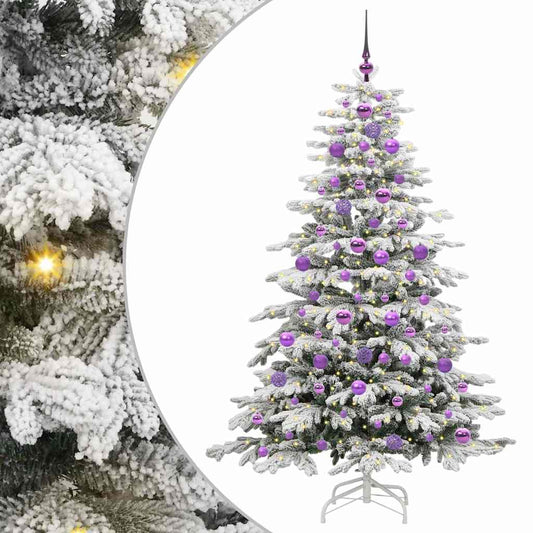 Artificial Hinged Christmas Tree White 180 cm PE and PVC Artificial Hinged Christmas Tree White 180 cm PE and PVC