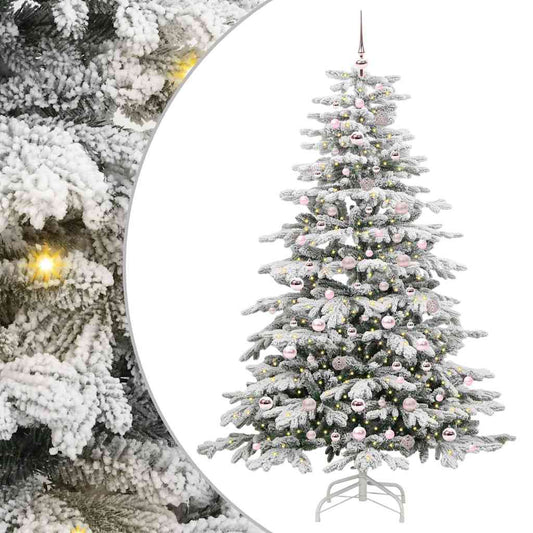 Artificial Hinged Christmas Tree White 210 cm PE and PVC Artificial Hinged Christmas Tree White 210 cm PE and PVC